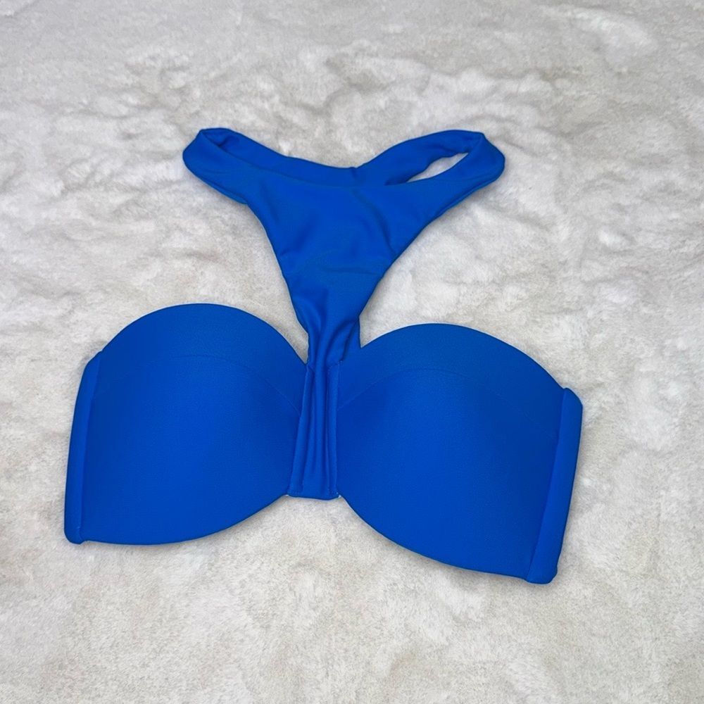 MIKOH Padded Bandeau High Neck Bikini Top Size Small